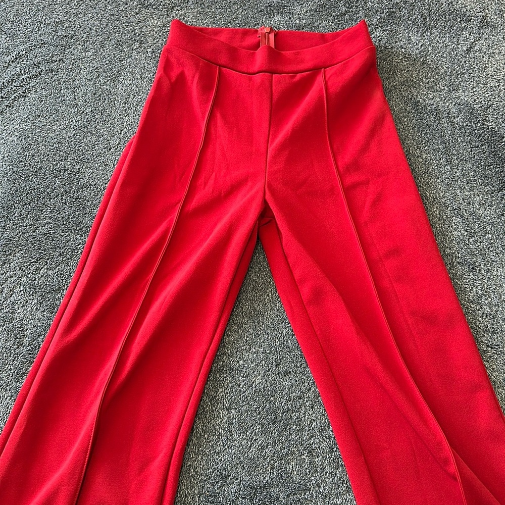 Red flare, fashion nova slacks